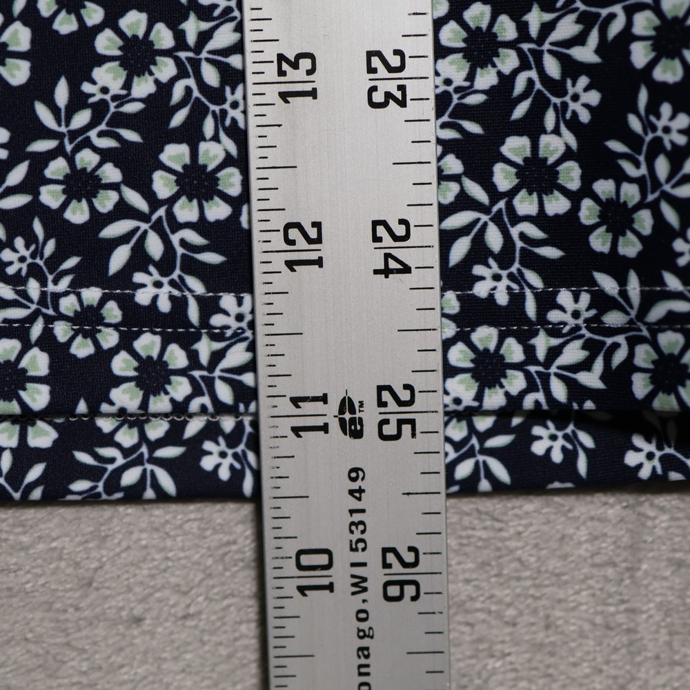 Smith & Quinn 1/4 Zip Pullover Womens Medium Navy Blue White Floral Golf Preppy - Picture 5 of 8